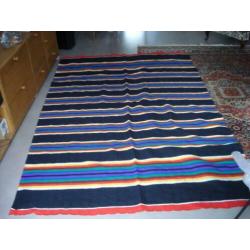 Voerkleed handgeweven met felle Rasta kleuren 225x155cm