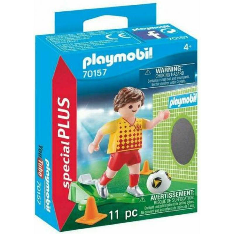 Playmobil - Voetballer met doel (70157) Nieuw in doosje.