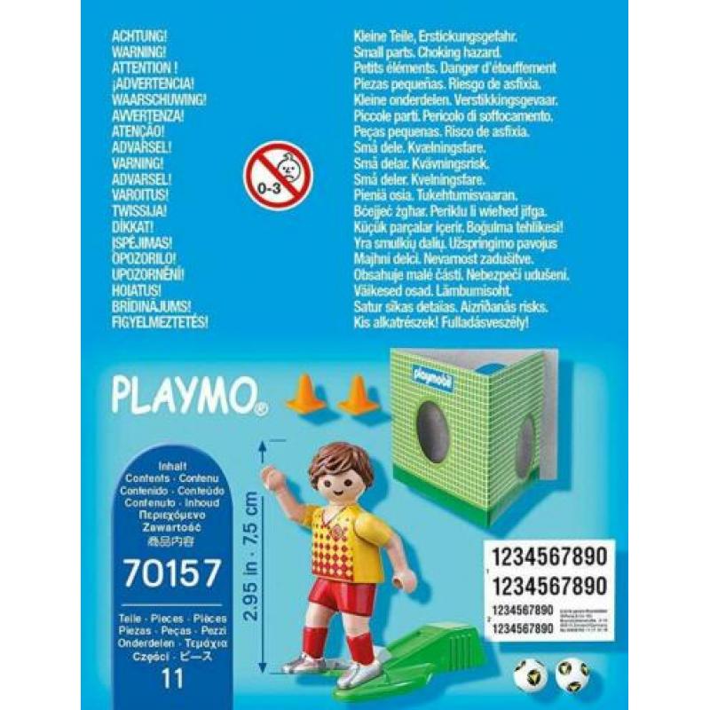 Playmobil - Voetballer met doel (70157) Nieuw in doosje.