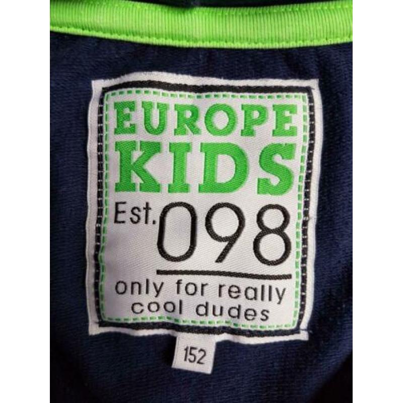 ZGAN EUROPE KIDS Blauw groen vest, mt 152