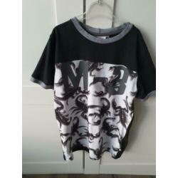 Molo zwart wit t-shirt maat 140