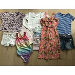 Zara H&M Primark Looxs zomerkleding meisje draagmt 134 zgan