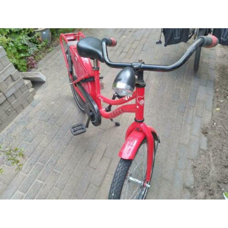 Meisjesfiets Loeki Rood