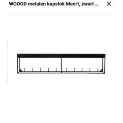 Supermooie kapstok zwart staal look van het merk Woood