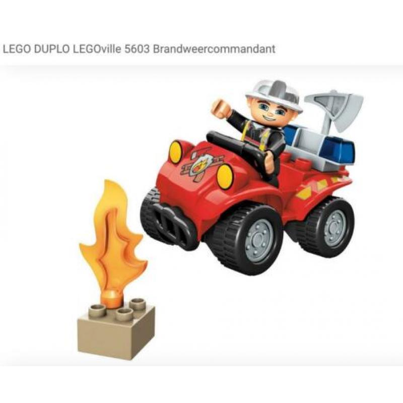 Lego Duplo 5603- Brandweercommandant met quad bike