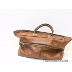 Go Ho bruin lederen tas 87044