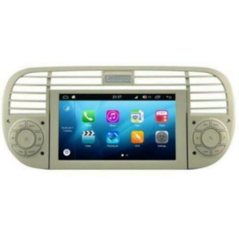 Fiat 500 radio navigatie 2012 dvd carkit android 9 dab+ 32gb