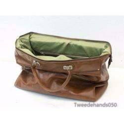 Go Ho bruin lederen tas 87044