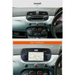 Fiat 500 radio navigatie 2012 dvd carkit android 9 dab+ 32gb