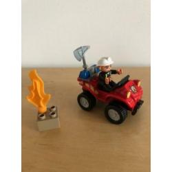 Lego Duplo 5603- Brandweercommandant met quad bike