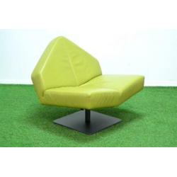 ??ZGAN groene leren Leolux Wibber design draaifauteuil