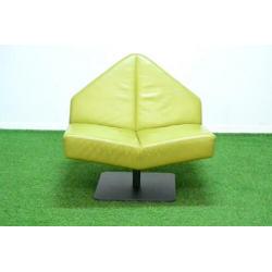 ??ZGAN groene leren Leolux Wibber design draaifauteuil