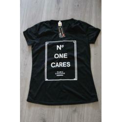 Zwart blouse NO ONE CARES, maat M, NIEUW! (BK1)