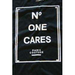 Zwart blouse NO ONE CARES, maat M, NIEUW! (BK1)