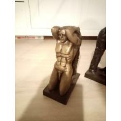 Artdeco bronzen boekensteunen gesigneerd