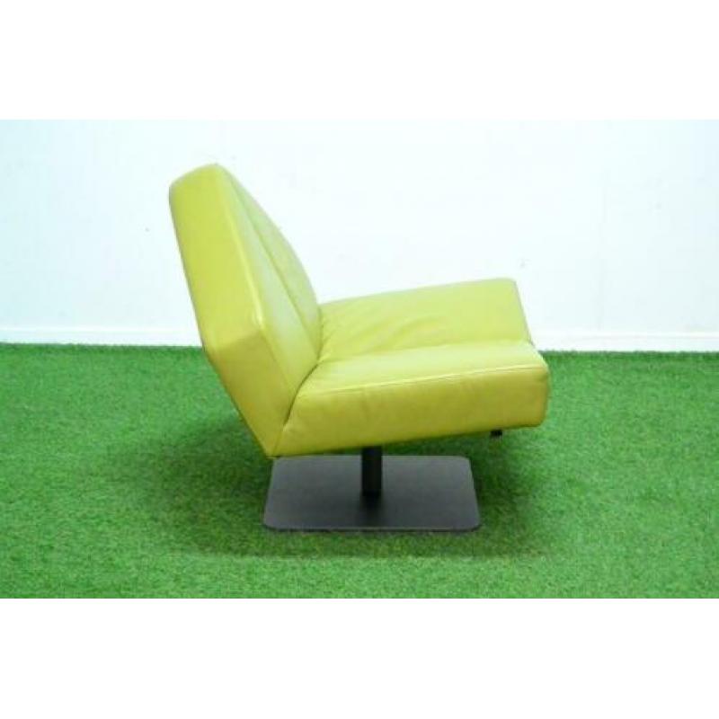 ??ZGAN groene leren Leolux Wibber design draaifauteuil