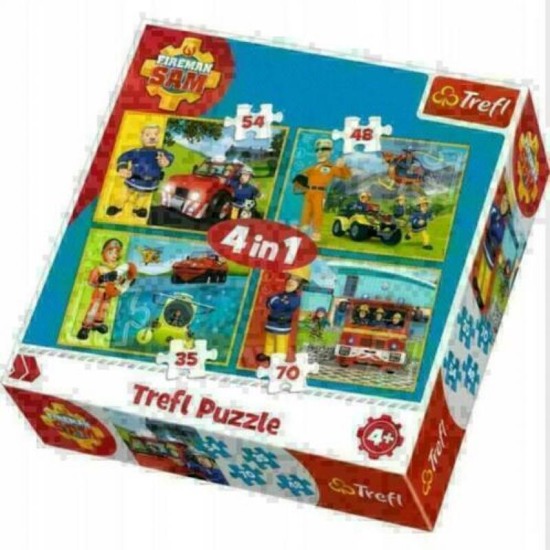 Brandweerman Sam 4 in 1 Puzzel - 35/48/54/70 stukjes - Trefl