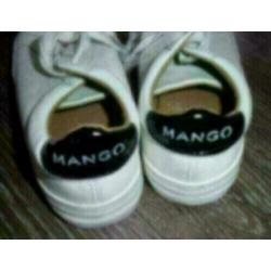 Sneakers mt 36 van Mango,off white imitatieleer