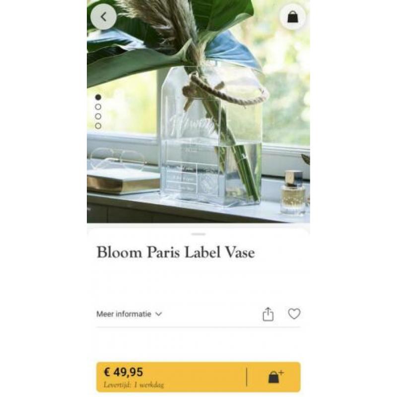 Riviera Maison Bloom Paris Label Vase