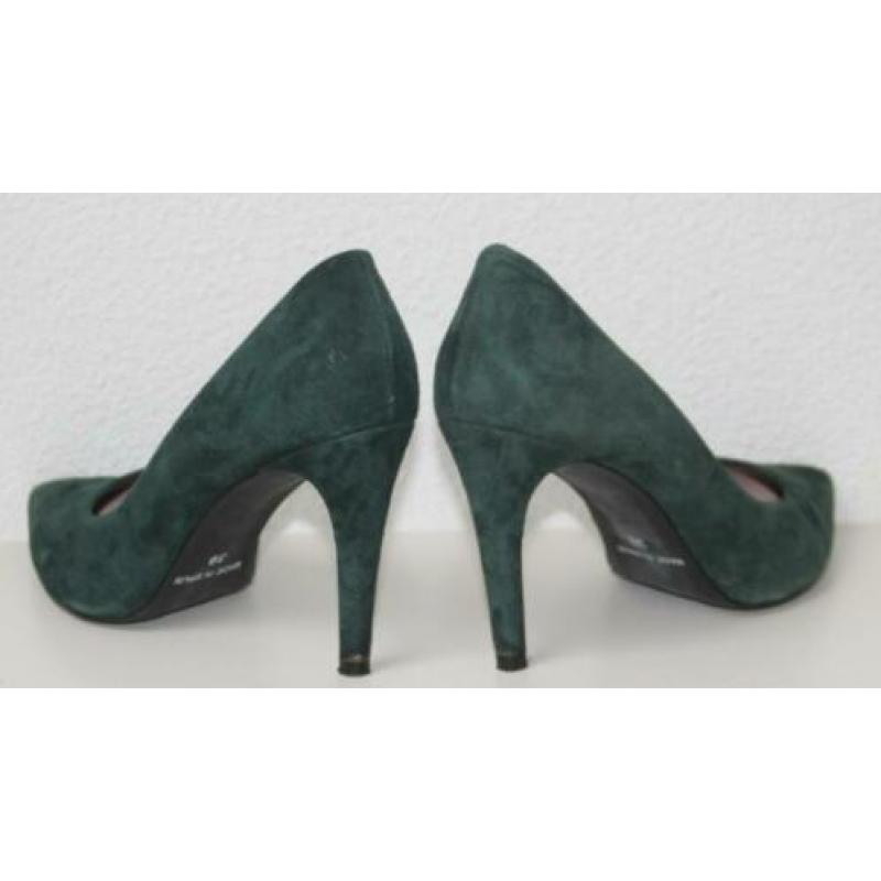 Schoenen sexy pumps suède groen Sacha premium collectie 39