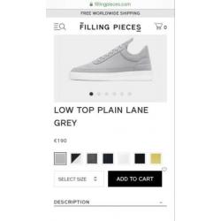 **KASTOPRUIMING** FILLING PIECES Low Top Nappa Grey Sneakers