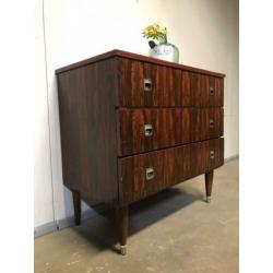 Vintage palissander ladekast / kast / commode