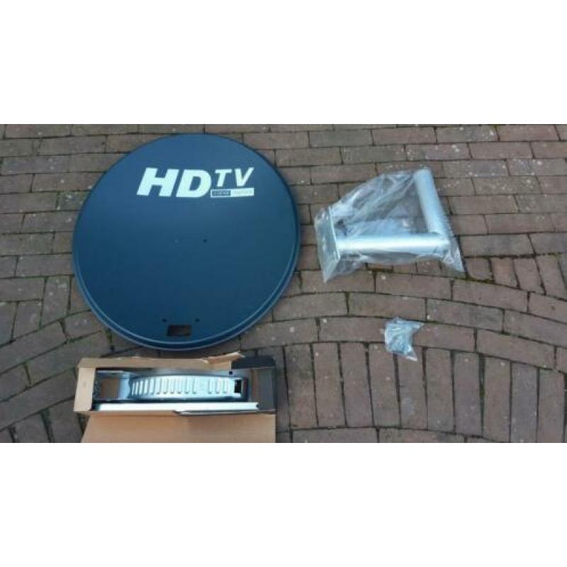 Schotelantenne met muurbeugel en decoder