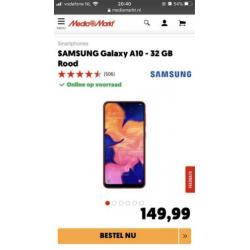 Nieuw Samsung A10 - 32GB Rood