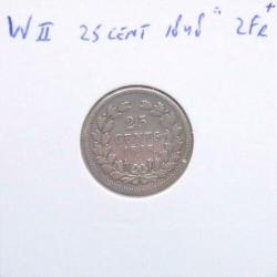 25 Cent 1848a en 1849, koning Willem II, Zeer Fraai