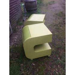 Twee groene (tv) kastjes Ikea 57x50x50 cm