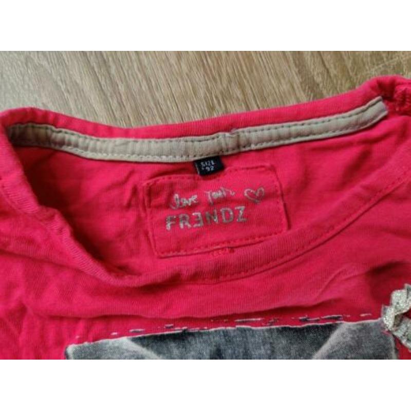 Frendz roze kat longsleeve - maat 92