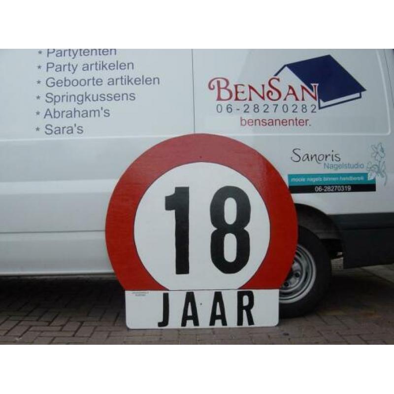 verjaardag bord 18 jaar huren verjaardagborden bensan enter