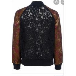 French connection metallic bomber jasje jacquard Ganni stijl