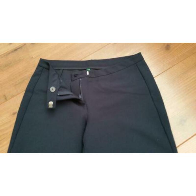 Dames pantalon/ broek merk Benetton maat 38 Donker blauw 88%