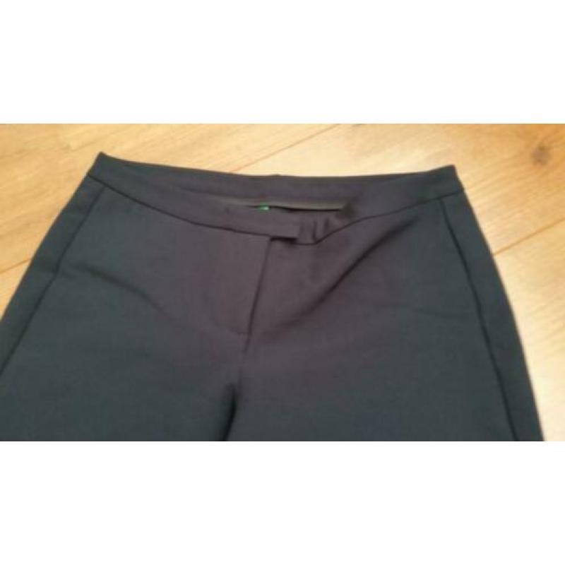 Dames pantalon/ broek merk Benetton maat 38 Donker blauw 88%