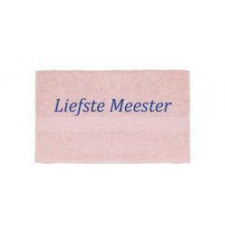 Geborduurde handdoek "Liefste Meester"