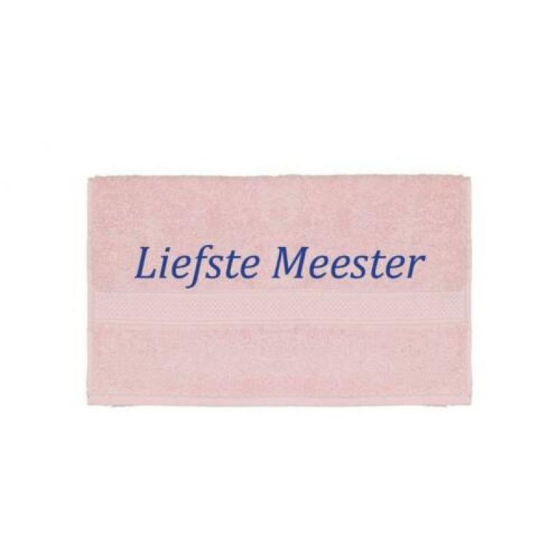 Geborduurde handdoek "Liefste Meester"