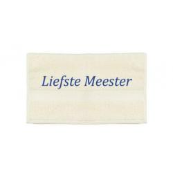 Geborduurde handdoek "Liefste Meester"