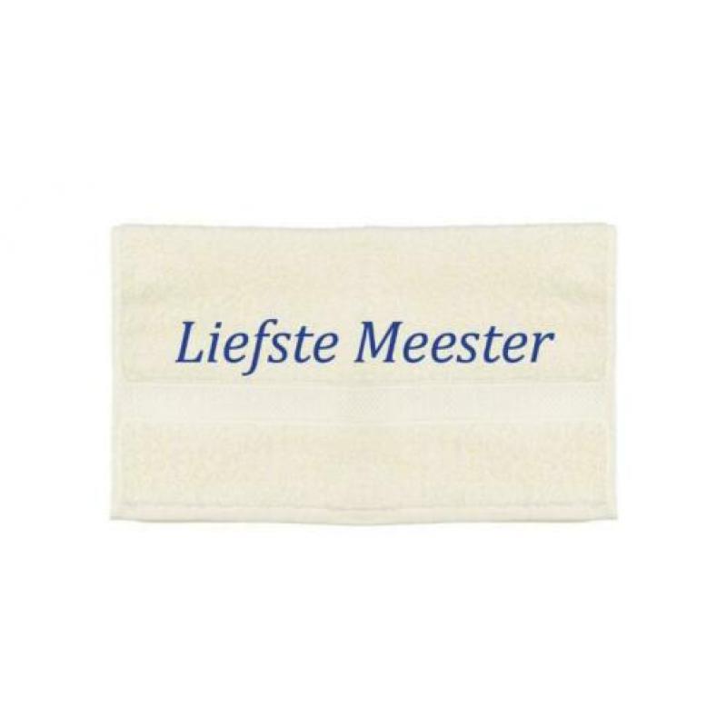 Geborduurde handdoek "Liefste Meester"