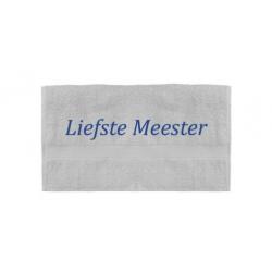 Geborduurde handdoek "Liefste Meester"