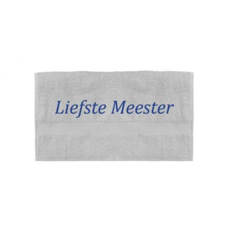 Geborduurde handdoek "Liefste Meester"