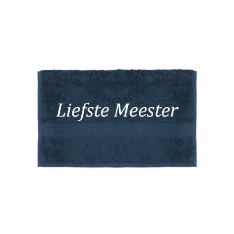 Geborduurde handdoek "Liefste Meester"