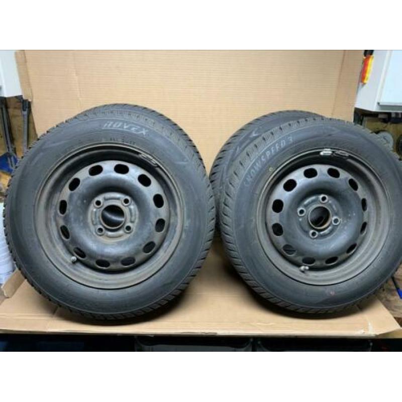 Set Winterbanden 175/65 R14 met sensoren voor Ford fiesta