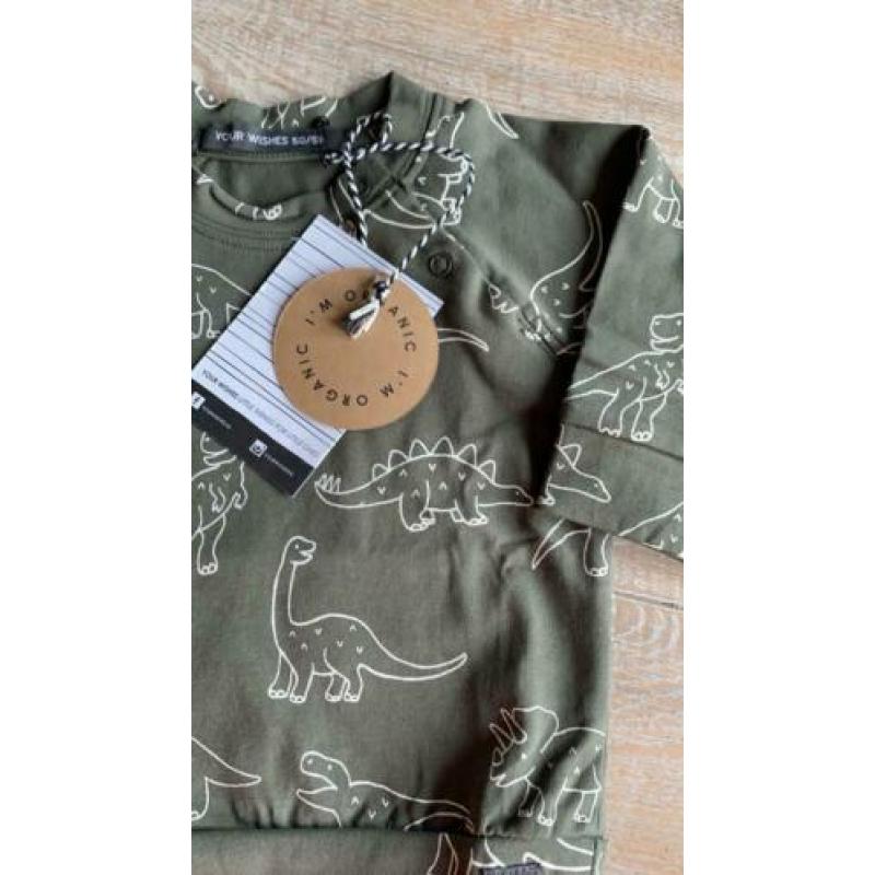 Your wishes dinosaurs sweatshirt nieuw 50/56