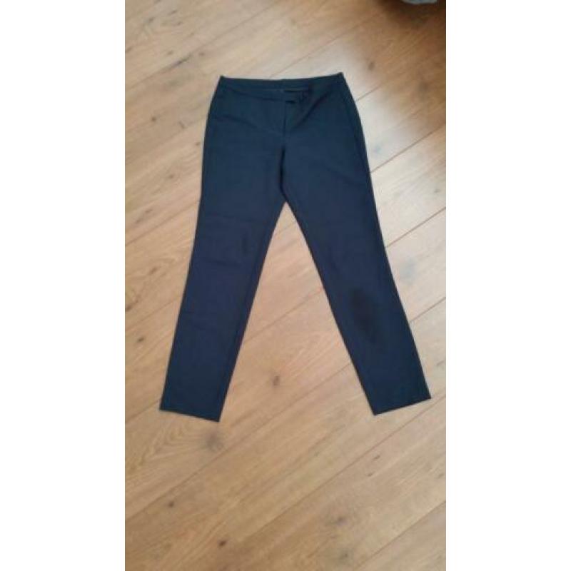 Dames pantalon/ broek merk Benetton maat 38 Donker blauw 88%