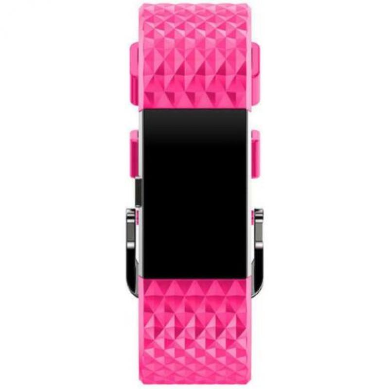 roze siliconen bandje voor Fitbit Charge 2 ( grof )