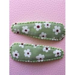 Hippe knipjes/haarspeldjes/5cm/zomers/groen/ 5 voor 5 euro