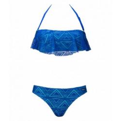 Shiwi bikini bandeau skirty crochet intense blue mt 38 NIEUW