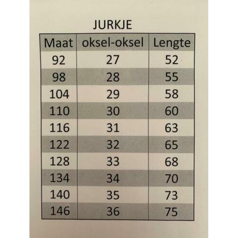 ?? Jurkje met eenhoorn (ook korte mouw mogelijk) maat 110