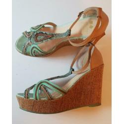 Sleehakken Sandalen 39 Mintgroen Zgan